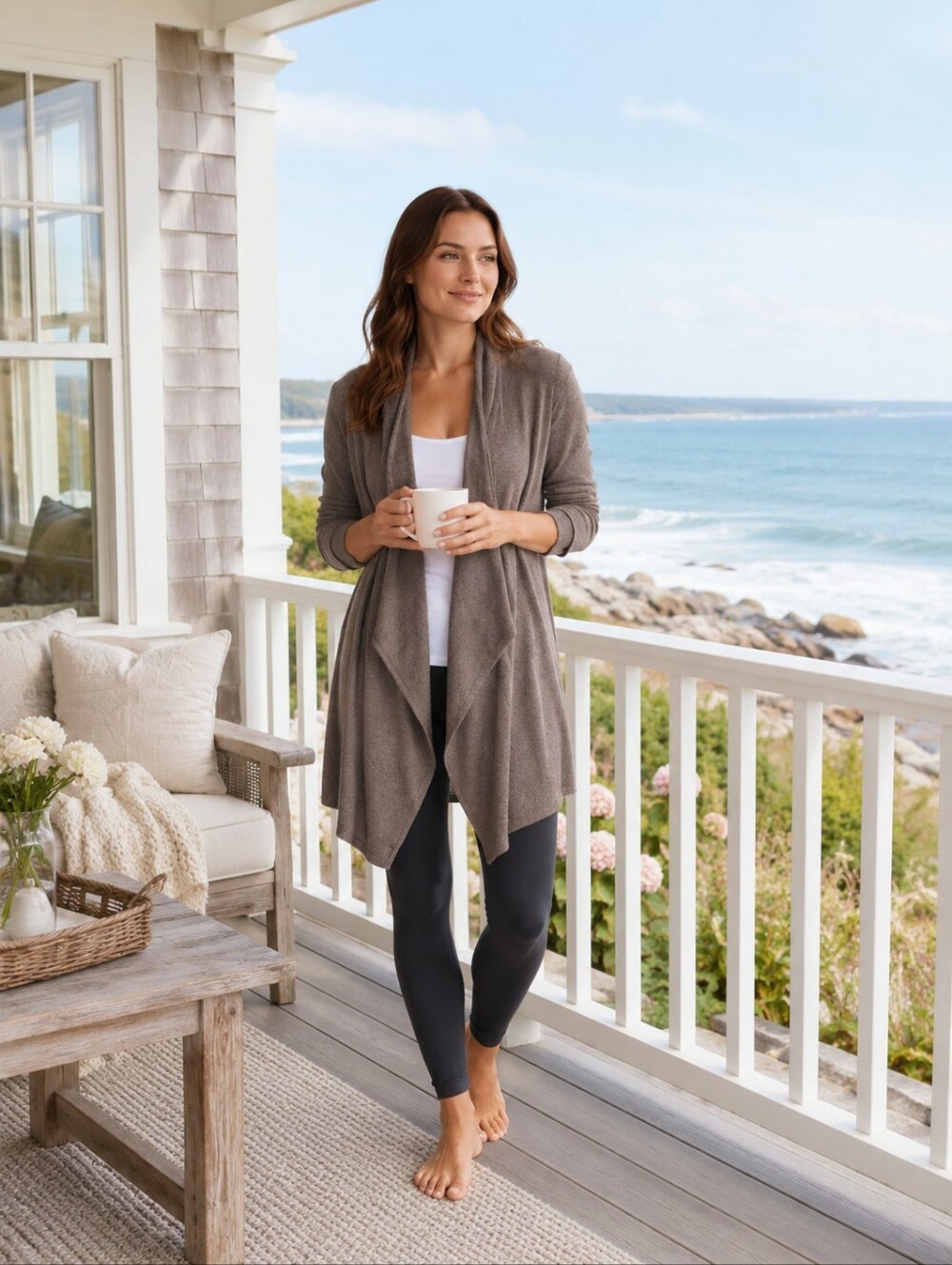 Barefoot Dreams Cozy Chic Lite 436 open cardigan